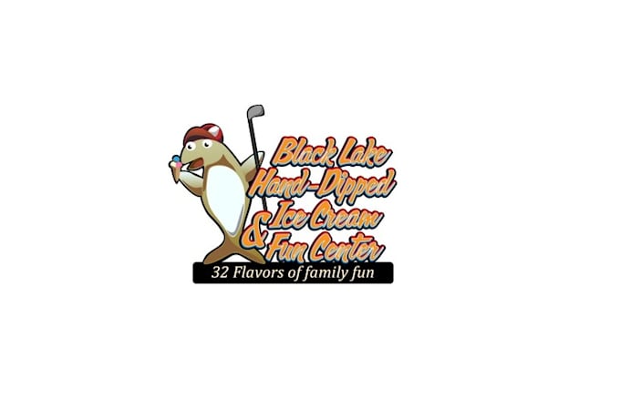 create fun colorful ice cream shop logo