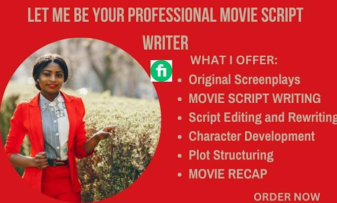 professionally write your movie script, screenplay, edit and do the treatment