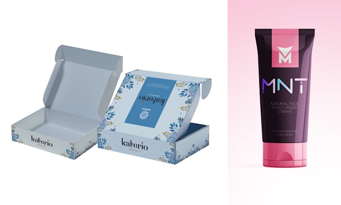 do product packaging design, packaging box design, mailer box and 3d mockup