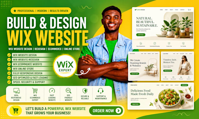 build wix website design, wix website redesign, wix ecommerce, wix online store