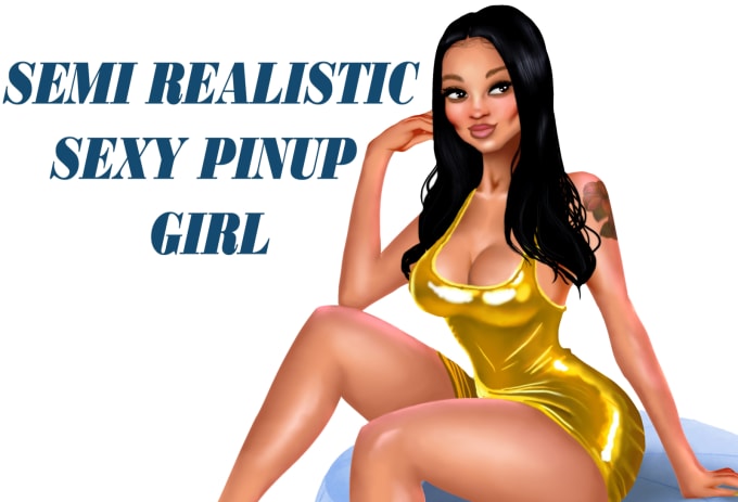 Draw sexy pin up girl semirealistic comic and nft by Ngmotion | Fiverr