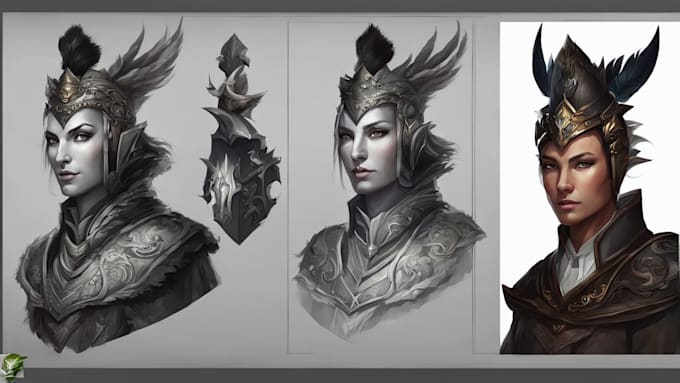 illustrate fantasy art creatures and character