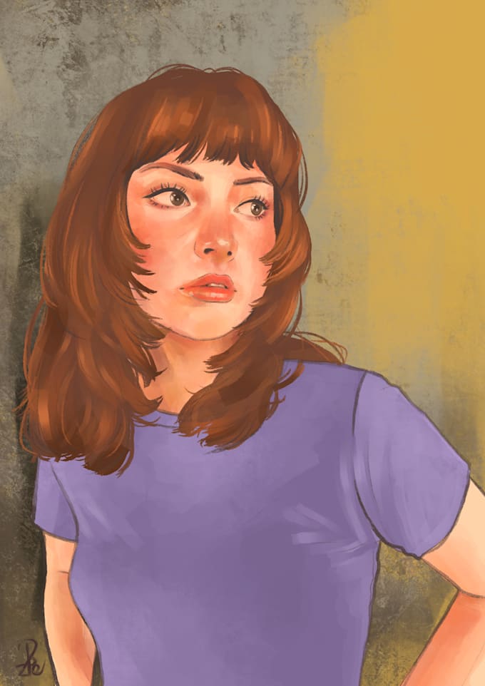 paint a professional portrait in vintage style