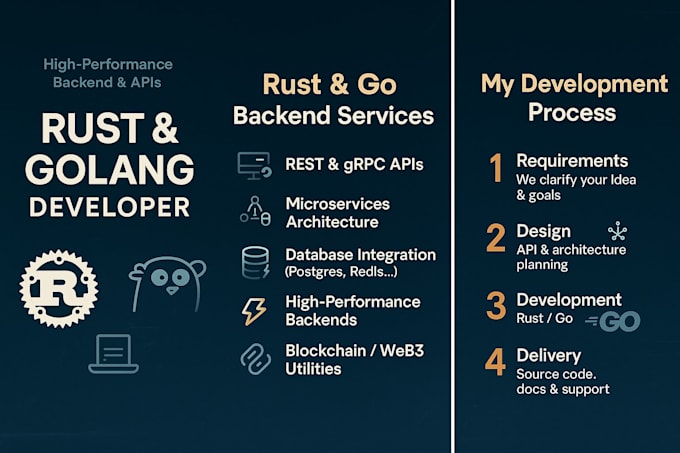 build high performance backend apis in rust and golang