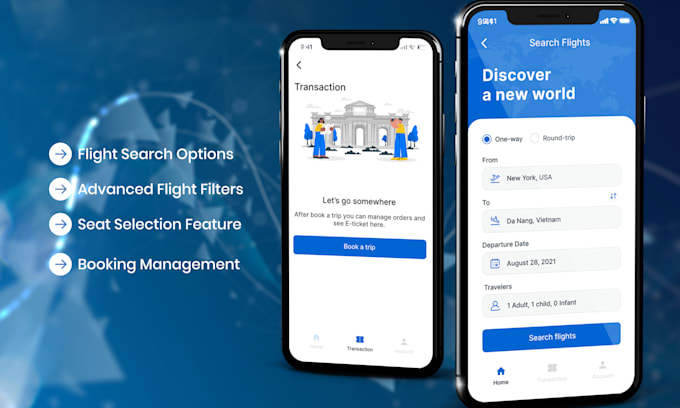 help with end to end flight booking app development with API integration