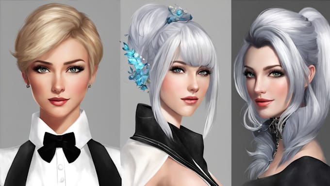 draw semi realistic character, portrait, concept art