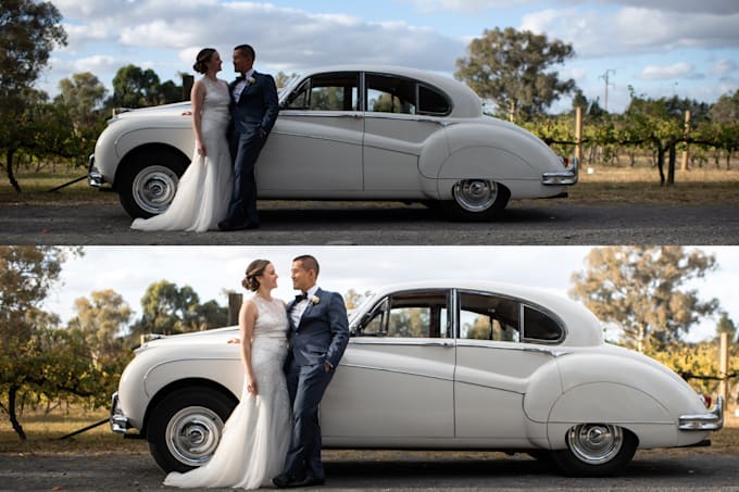 professionally retouch your wedding photos