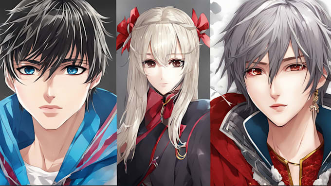 draw a beautiful portrait in anime or manhwa style