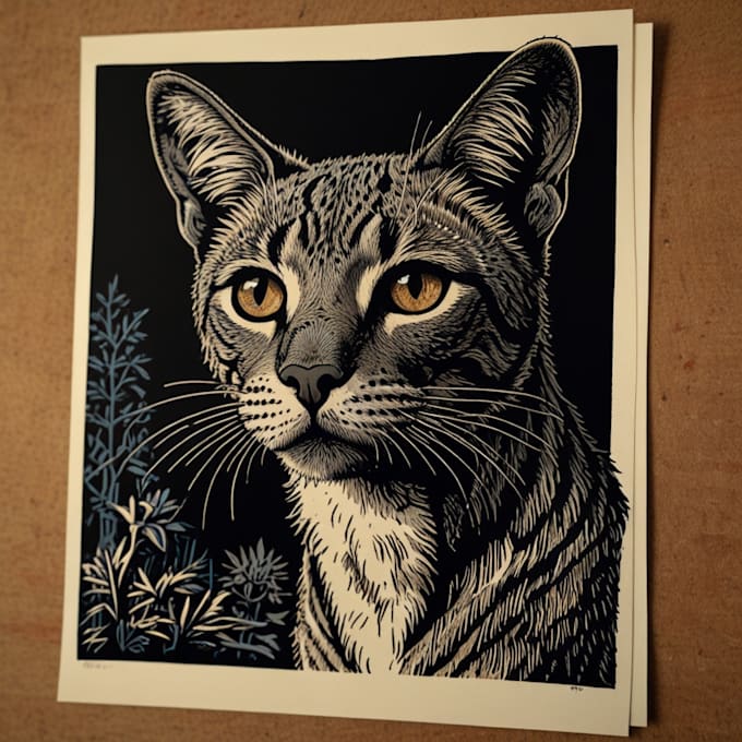 create awesome linocut illustration for your