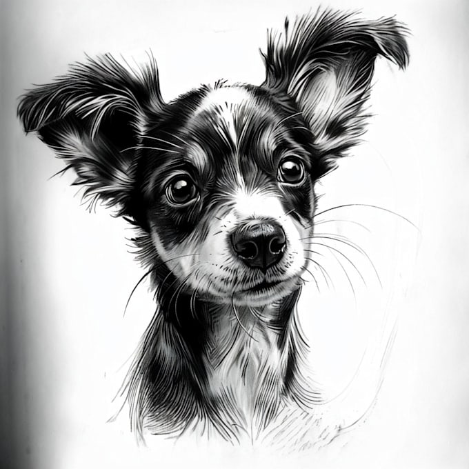 draw disney style pet portrait