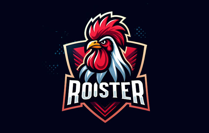 design eye catchy rooster mascot logo with super color