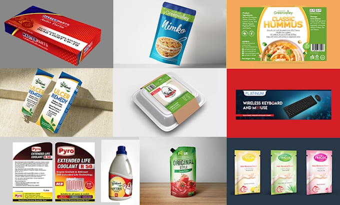design all types of product packaging and label design