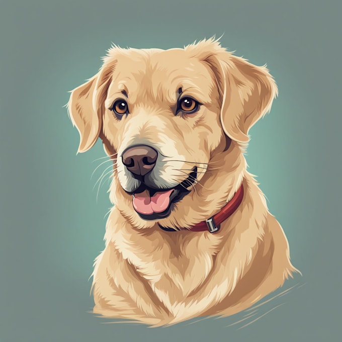 draw illustration pet portrait vector art