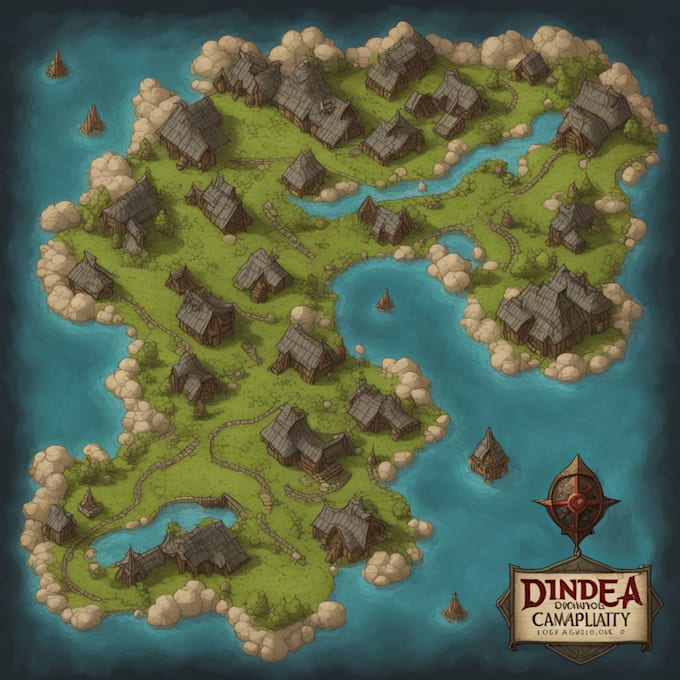 create a high quality fantasy map for stories and campaign