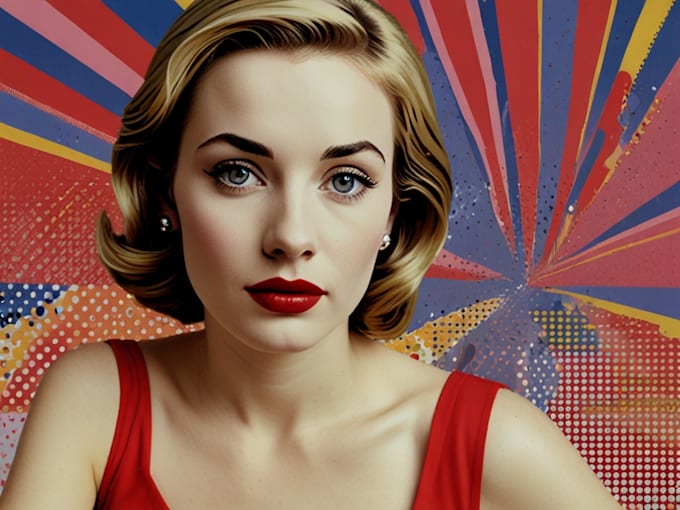 do a retro pop art roy lichtenstein style