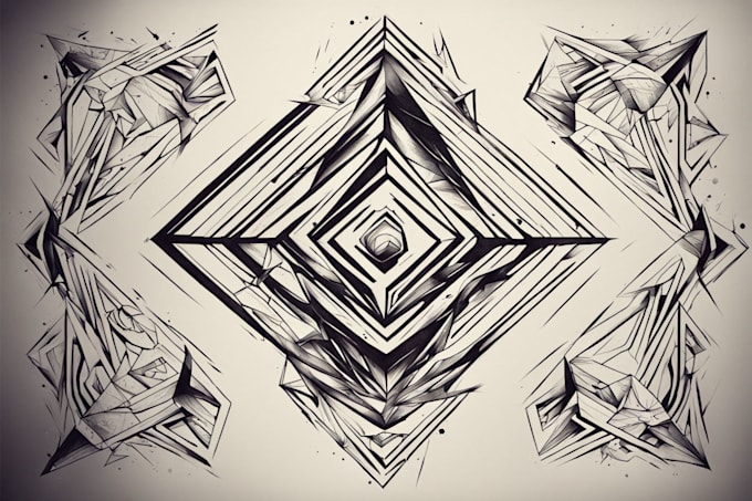 create unique custom geometric tattoo design