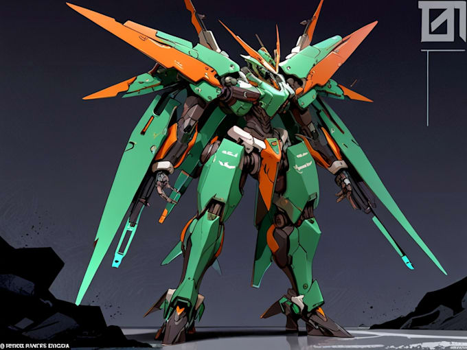 draw amazing concept for mecha, robot