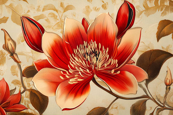design a watercolor botanical illustration