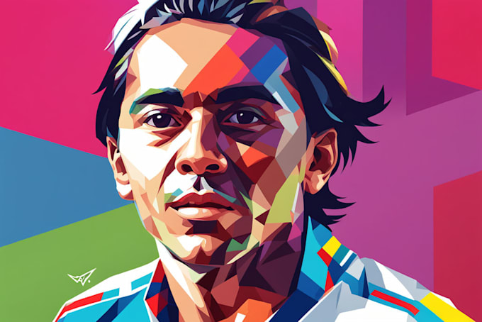 draw wpap pop art sport potrait