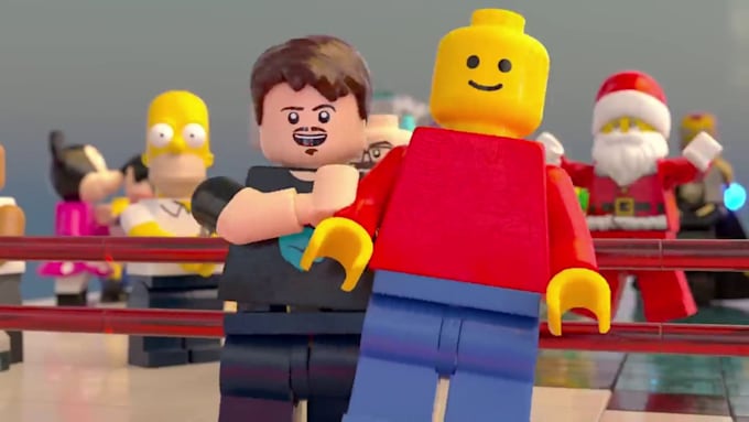 create custom 3d lego character, 3d lego animation, 3d brick video, stop motion