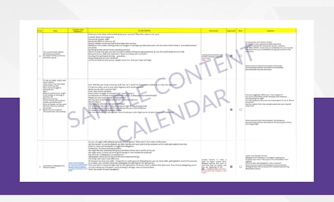 create a social media content calendar for your brand