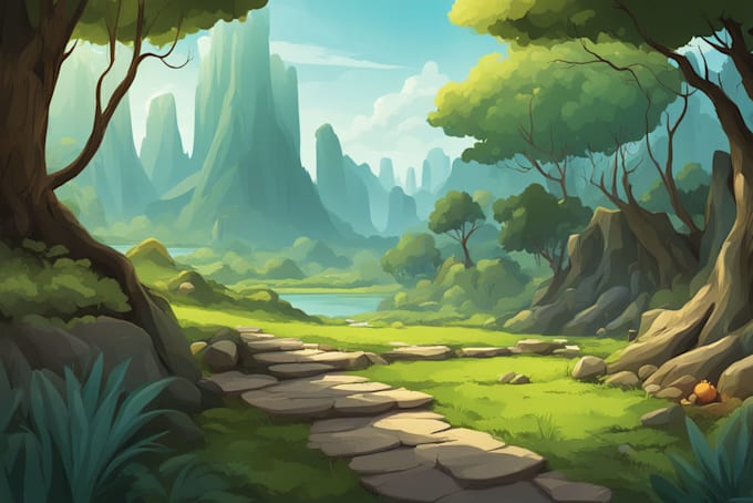 create fantasy landscape concept art