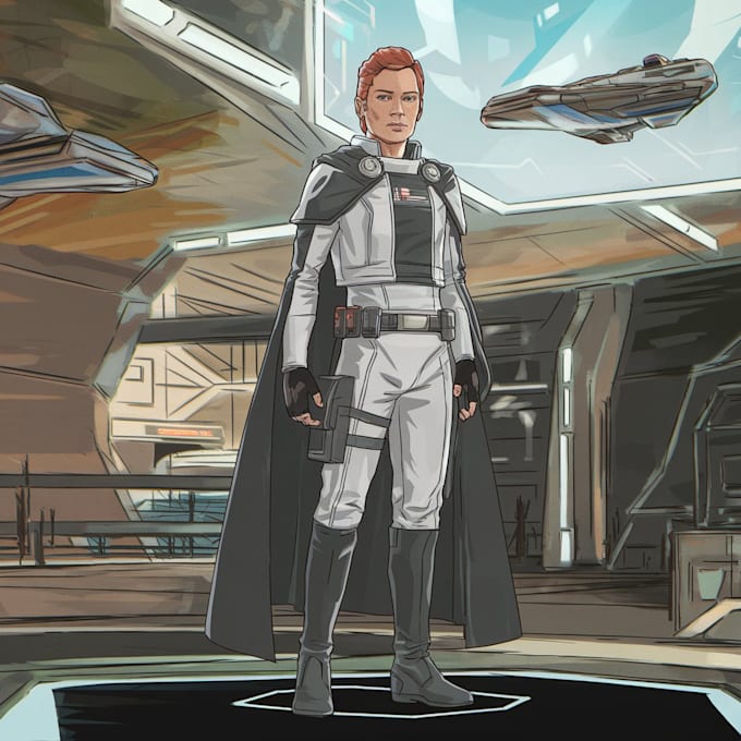 do a sci fi art , sci fi character, book cover and concept art