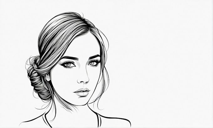 draw simple black and white illustration