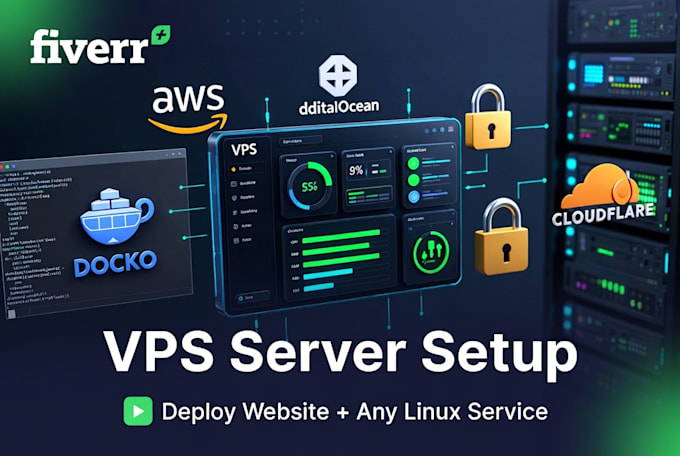 deploy vps server on digitalocean, AWS, google cloud, azure, linode and configs
