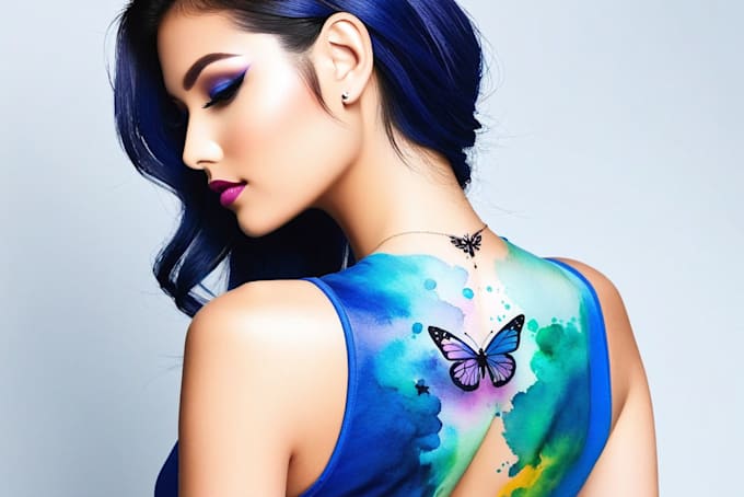 create a watercolor tattoo design