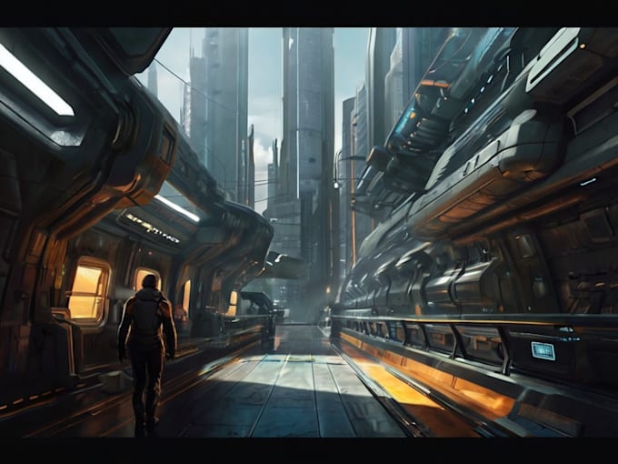 Design a sci fi illustration and concept art by Upenduber | Fiverr