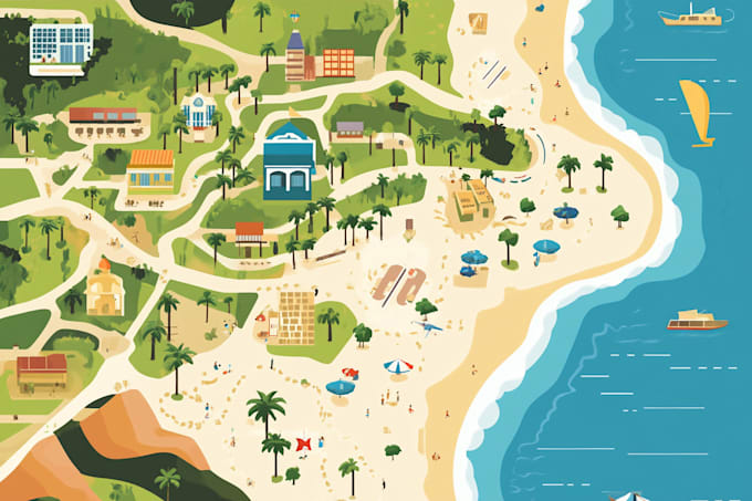 Do vector map illustration and event map by Kaikarendri | Fiverr
