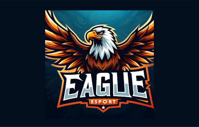 creative an unique eagle esport mascot logo for your brand