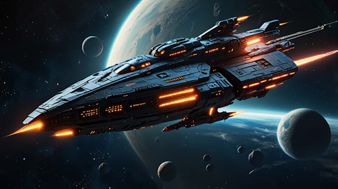 draw you sci fi and spaceship design for you