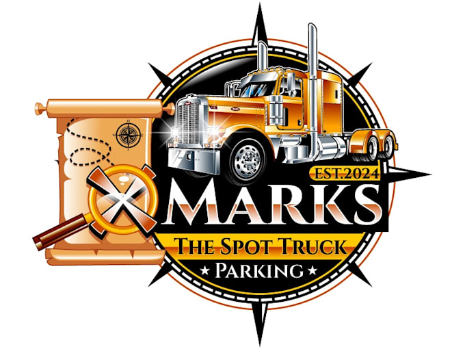 design excellent truck perking logo