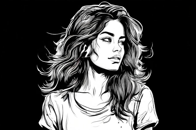 Draw black and white detailed vector line art by Marcheltus | Fiverr