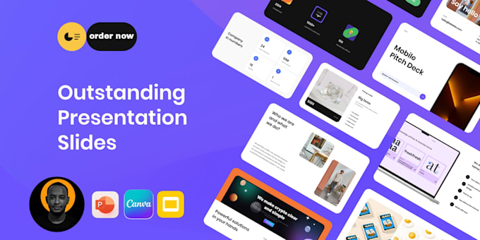 design a professional pitch deck or investor presentation
