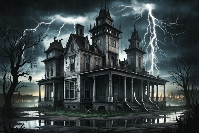 make dark and creepy art for you