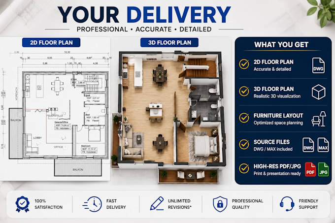 create 2d floor plans, 3d floor plans and realistic renders