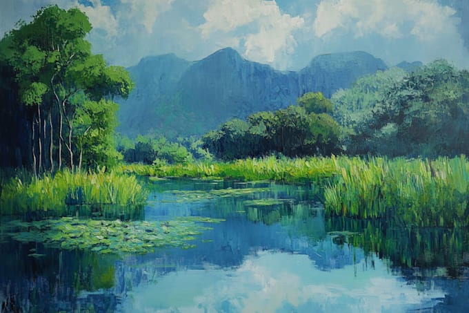 Do environment concept art, landscape illustration by Heloulherbe | Fiverr