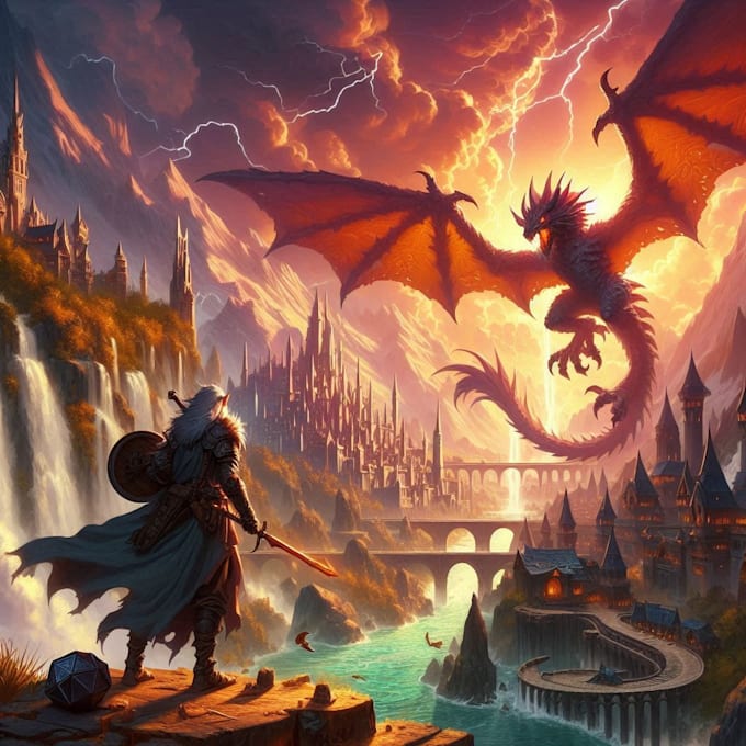 make a dnd character art, illustration, commission art
