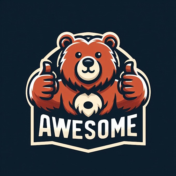 do awesome for new style bear mascot logo design