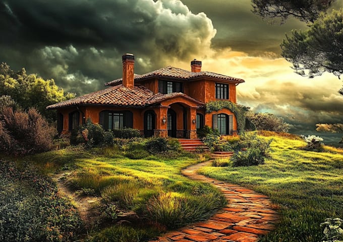 draw a house or landscape portrait