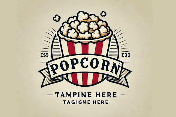make professional popcorn logo design
