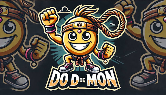 do demon unique mascot logo design service for company