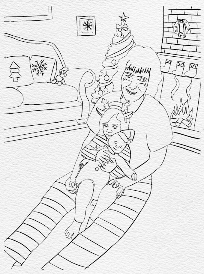 create any custom line art or sketches