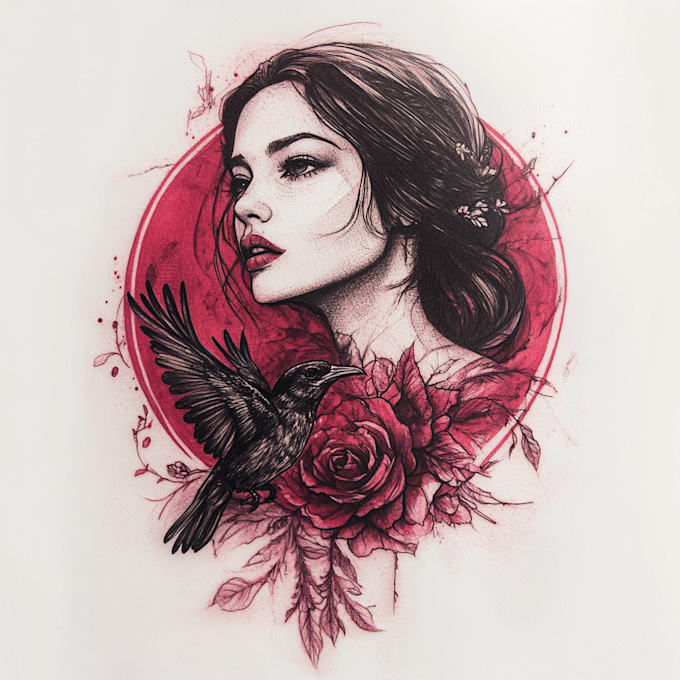 do create custom logo old school traditional tattoo design