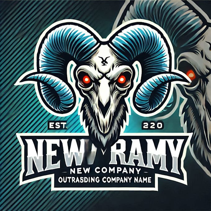 do outstanding ram skull mascot logo with express delivery