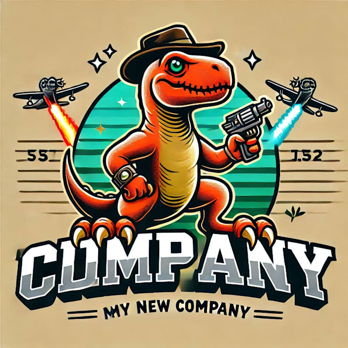 do make dinosaur mascot logo design with express delivery