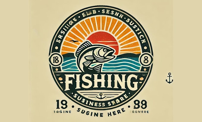 do unique outdoor hunting fishing and deer logo